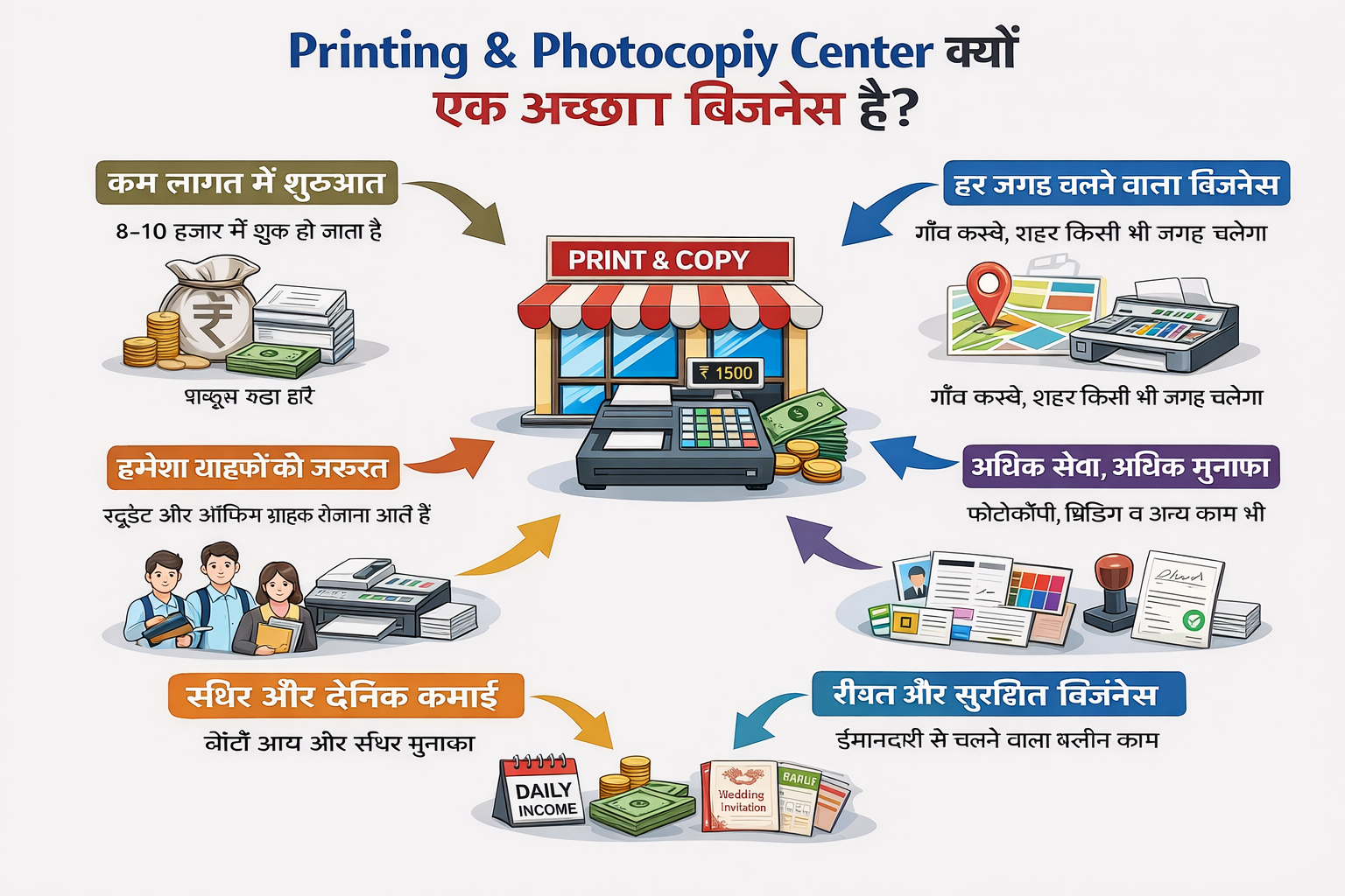Printing & Photocopy Center: 2026 Best ऑफलाइन बिज़नेस आइडिया कम निवेश में